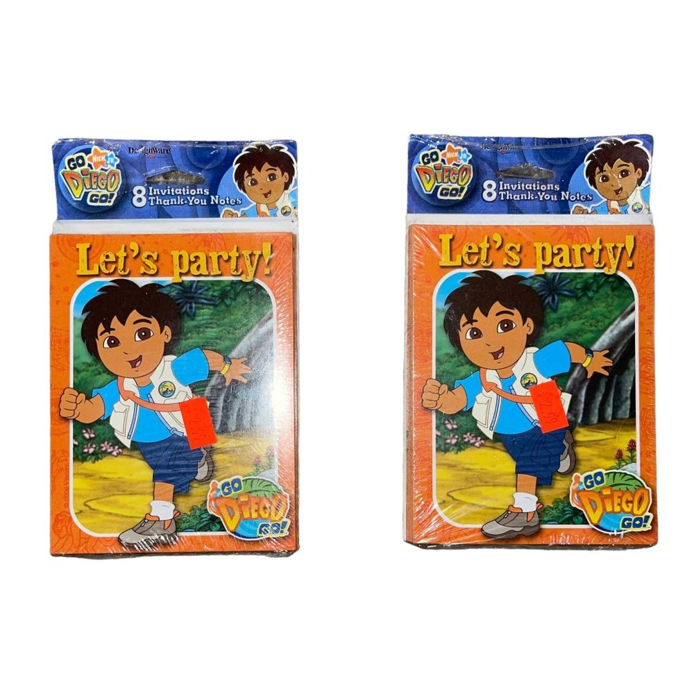 NIP American Greeting Go Diego Go Birthday Party Invitations Thank You Cards 2Pk